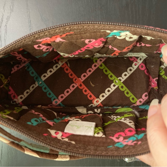 Vera Bradley Brown Floral Shoulder Bag - Picture 3 of 5